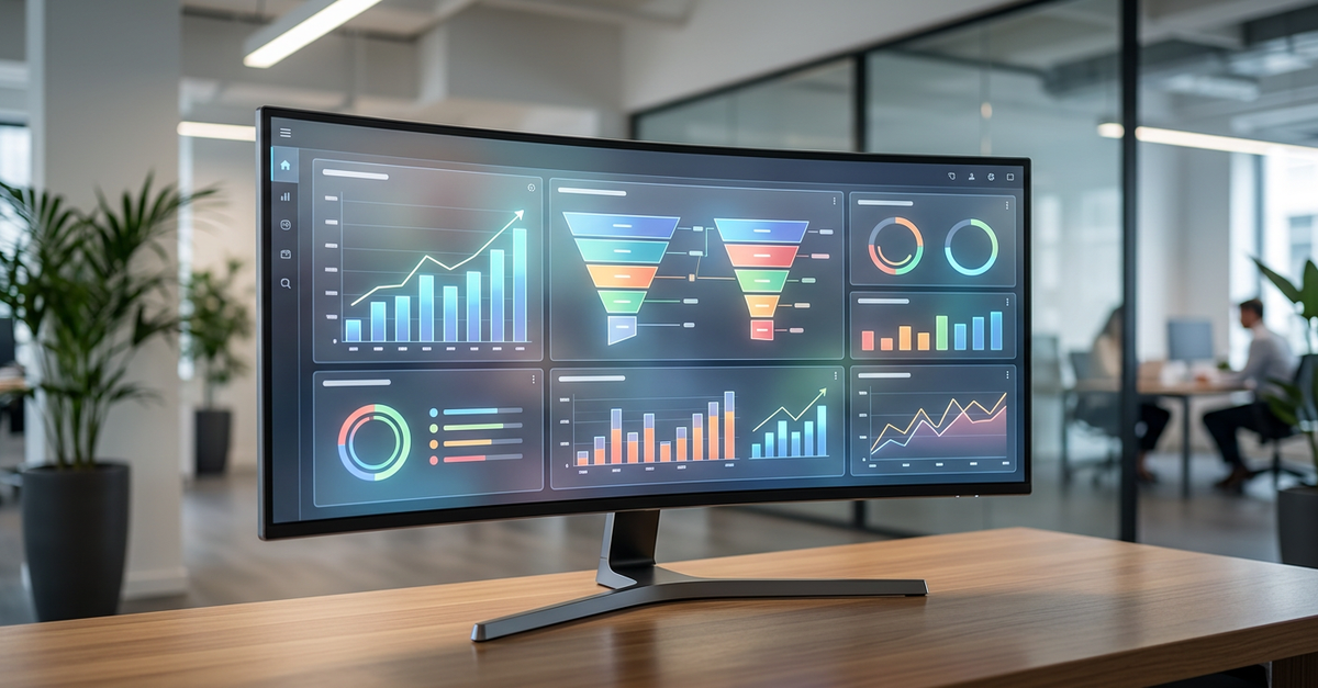 Dashboard de métricas de Smarketing B2B mostrando indicadores de performance