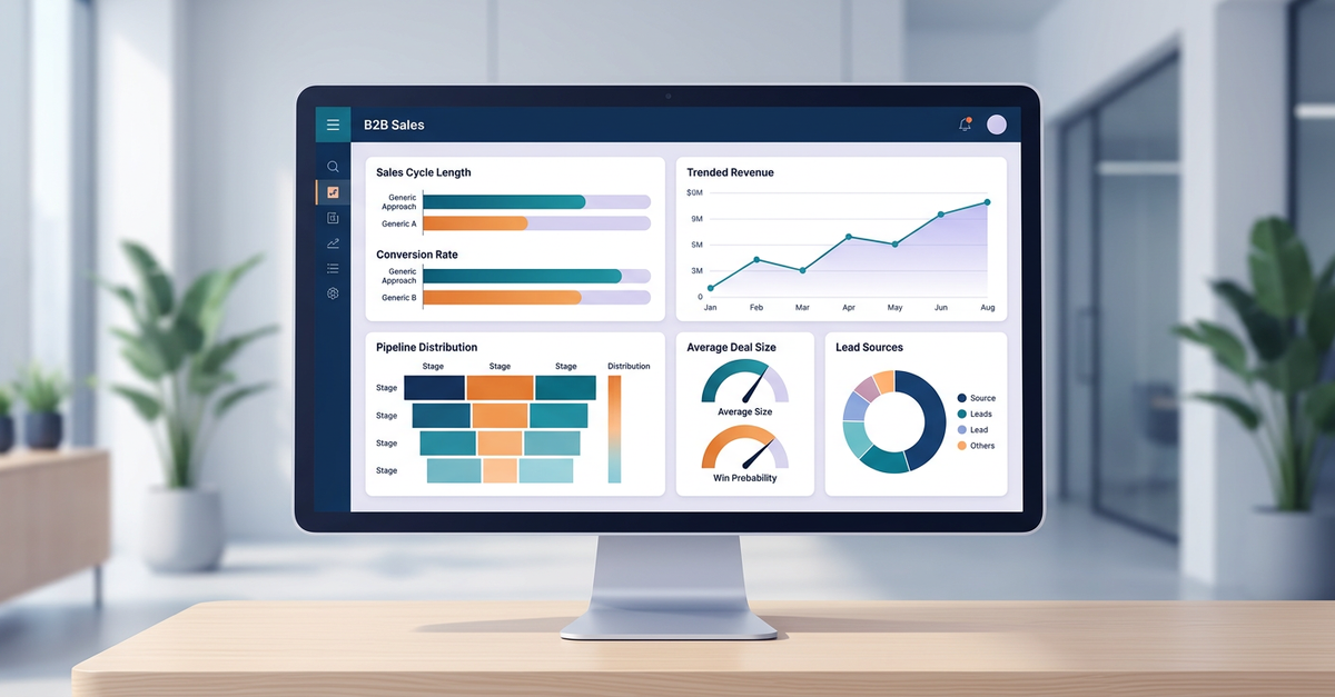 Análise de dados e métricas de vendas B2B