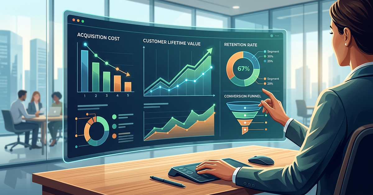 Análise de métricas CAC e LTV para empresas de serviços profissionais