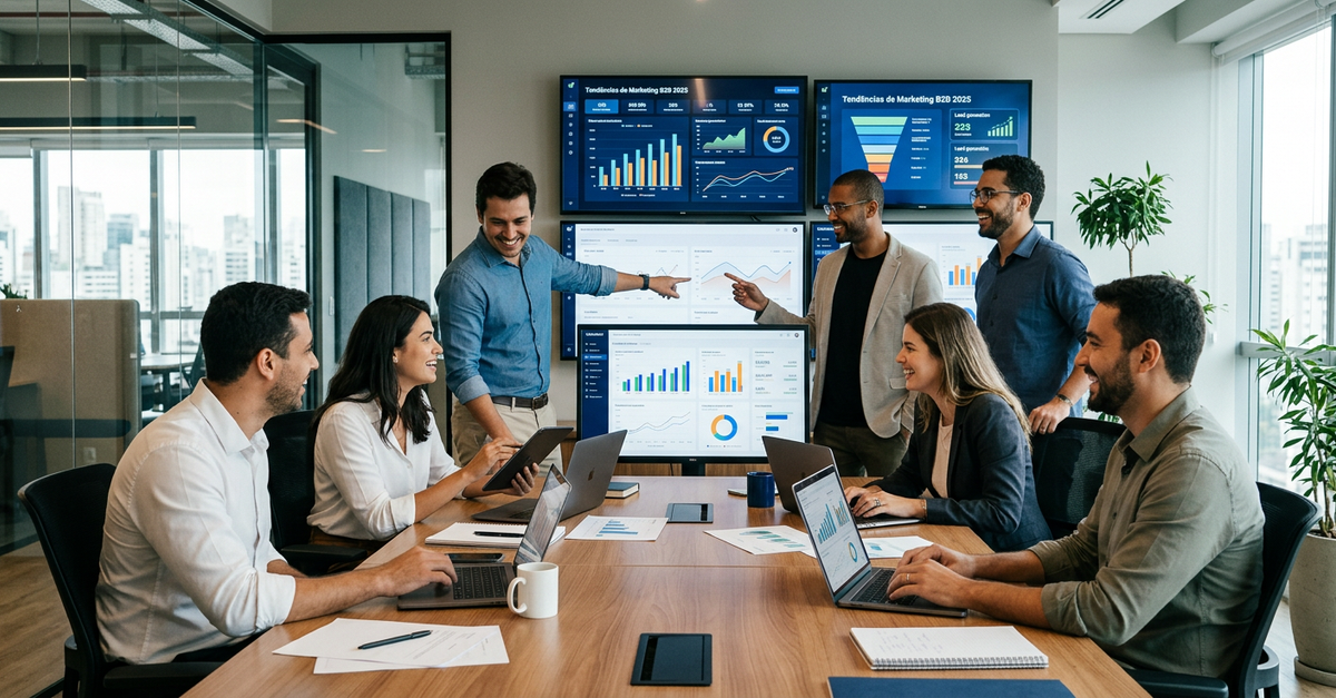 Alinhamento entre marketing e vendas B2B 2025 gera 208% mais receita segundo dados de mercado