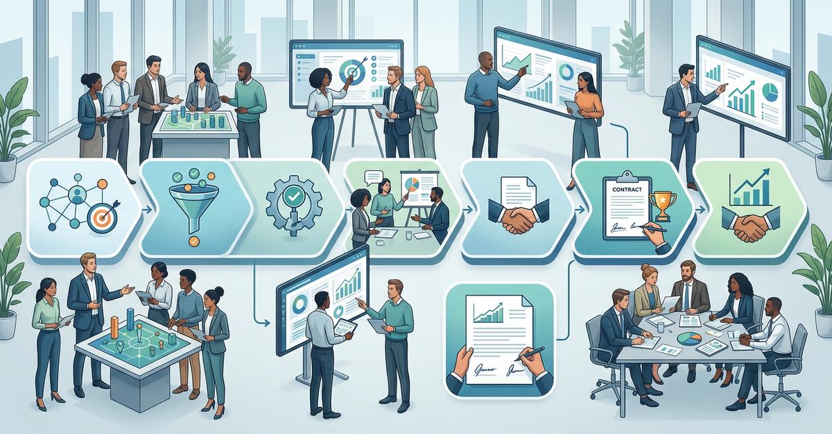 Processo comercial estruturado para empresas B2B