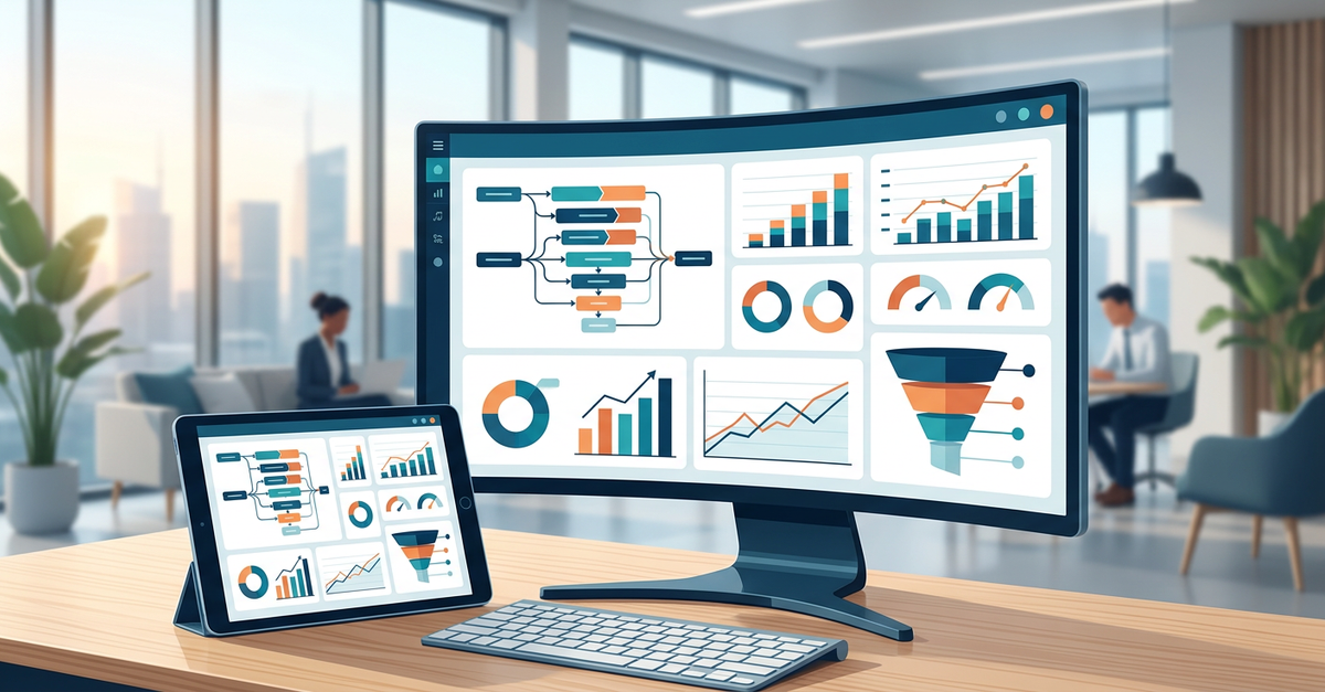 Dashboard de métricas para vendas consultivas B2B com indicadores de performance