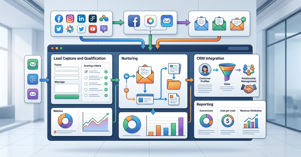 Automação de geração de leads B2B em 2025