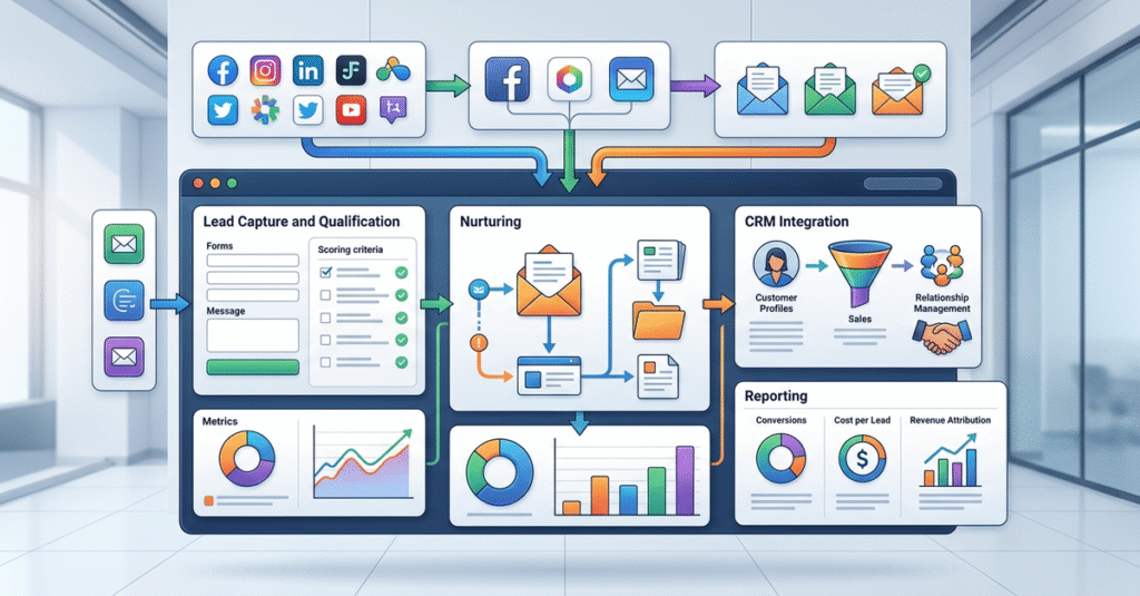 Automação de geração de leads B2B em 2025