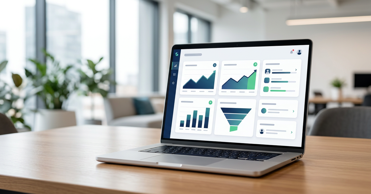 Dashboard de KPIs de vendas B2B para gestão de processo comercial