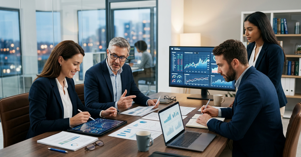 Consultoria empresarial calculando métricas de LTV para clientes B2B