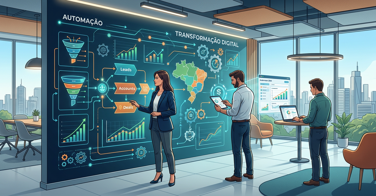 Transformação digital em vendas B2B com automação e inteligência artificial