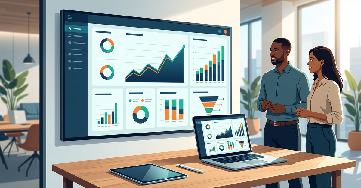 Dashboard CRM mostrando integração marketing vendas empresas B2B