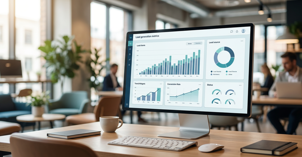 Dashboard de métricas de geração de leads B2B