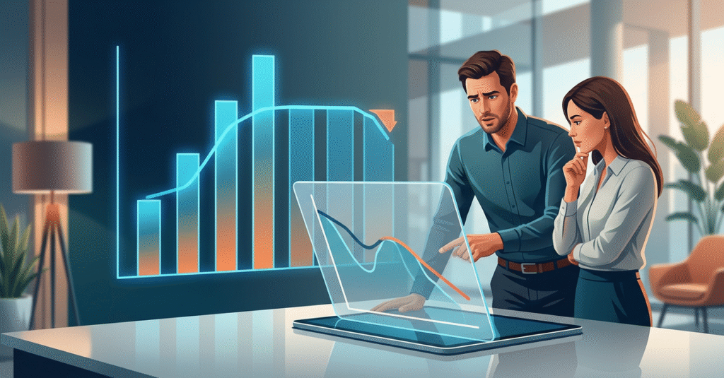 Análise de vendas mostrando necessidade de consultoria comercial