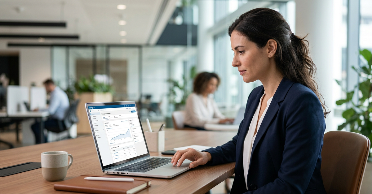 Profissional B2B utilizando LinkedIn Ads para geração de leads qualificados