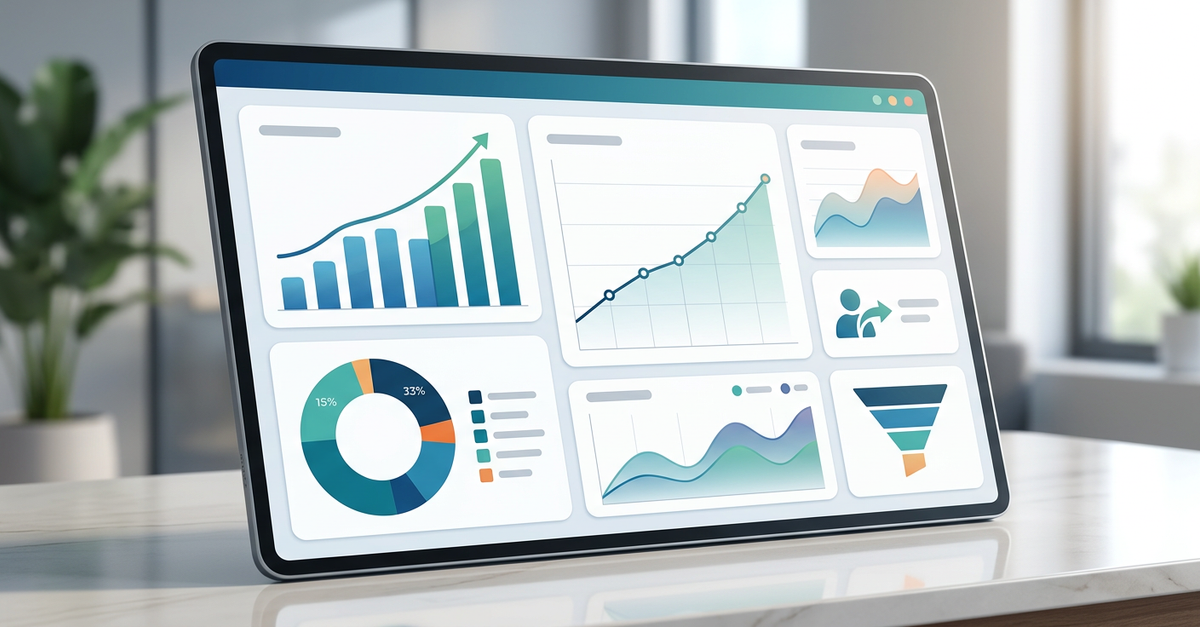 Dashboard de métricas de prospecção ativa B2B com resultados mensuráveis