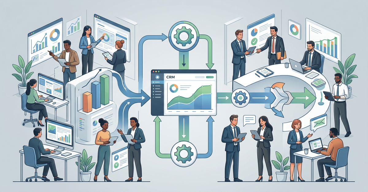 Integração CRM marketing vendas B2B com processos estruturados