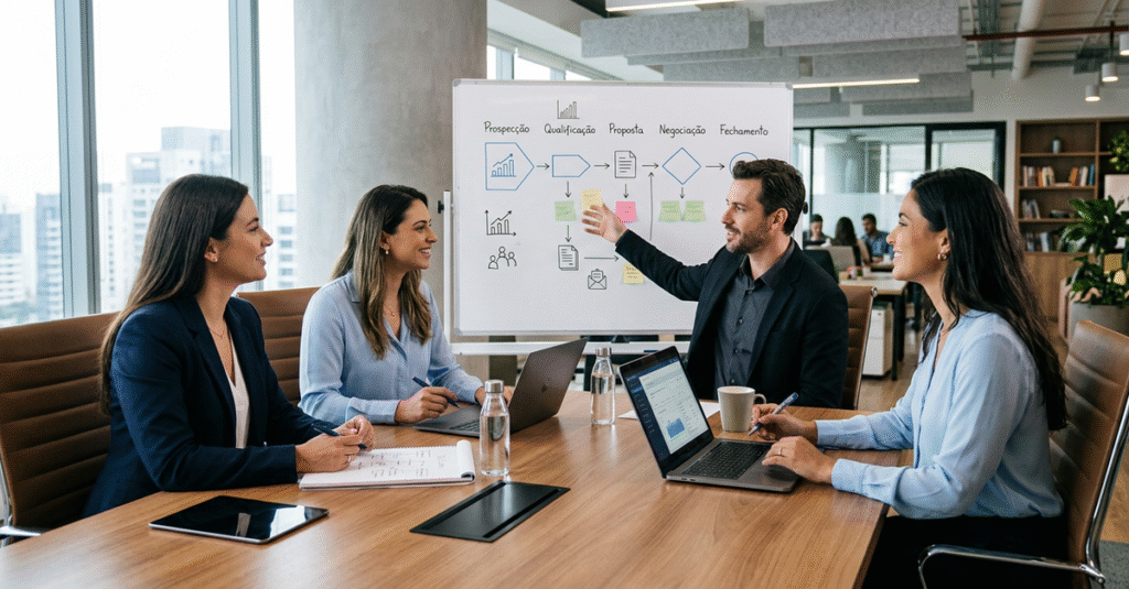 Processo comercial estruturado para empresas B2B