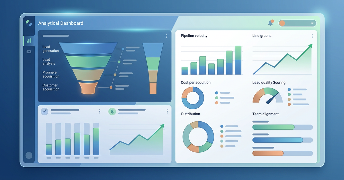 Dashboard de métricas SLA entre marketing e vendas