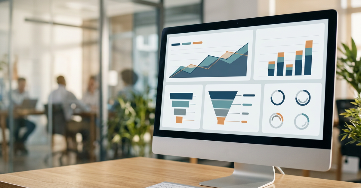 Dashboard mostrando ROI de consultoria vendas B2B