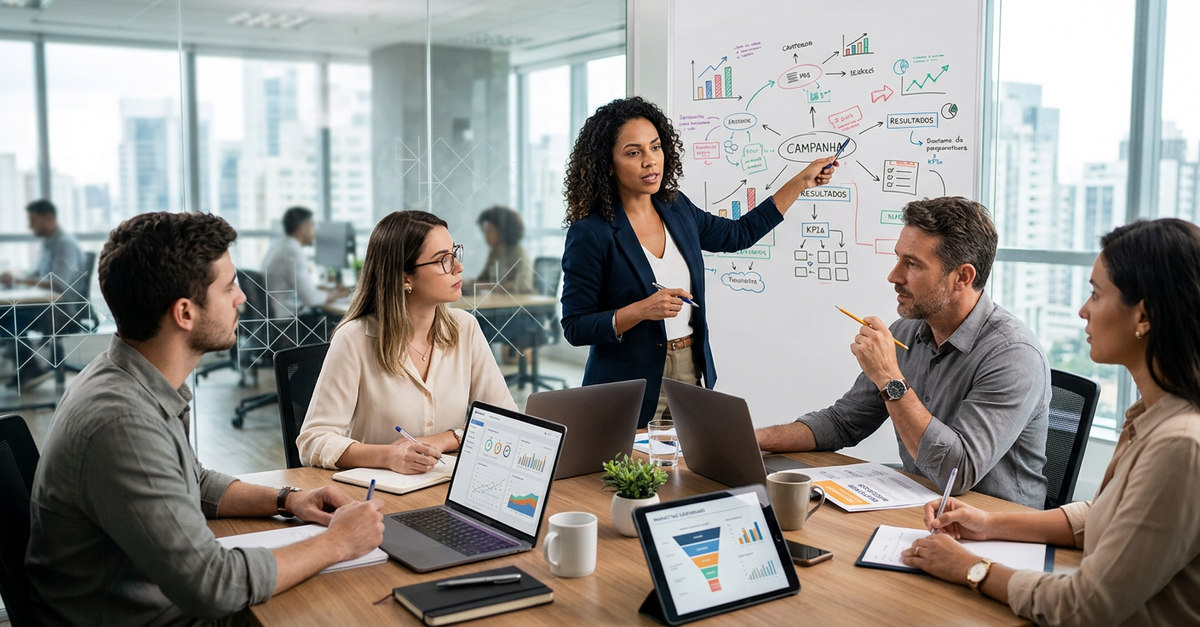 Dashboard de resultados de marketing digital