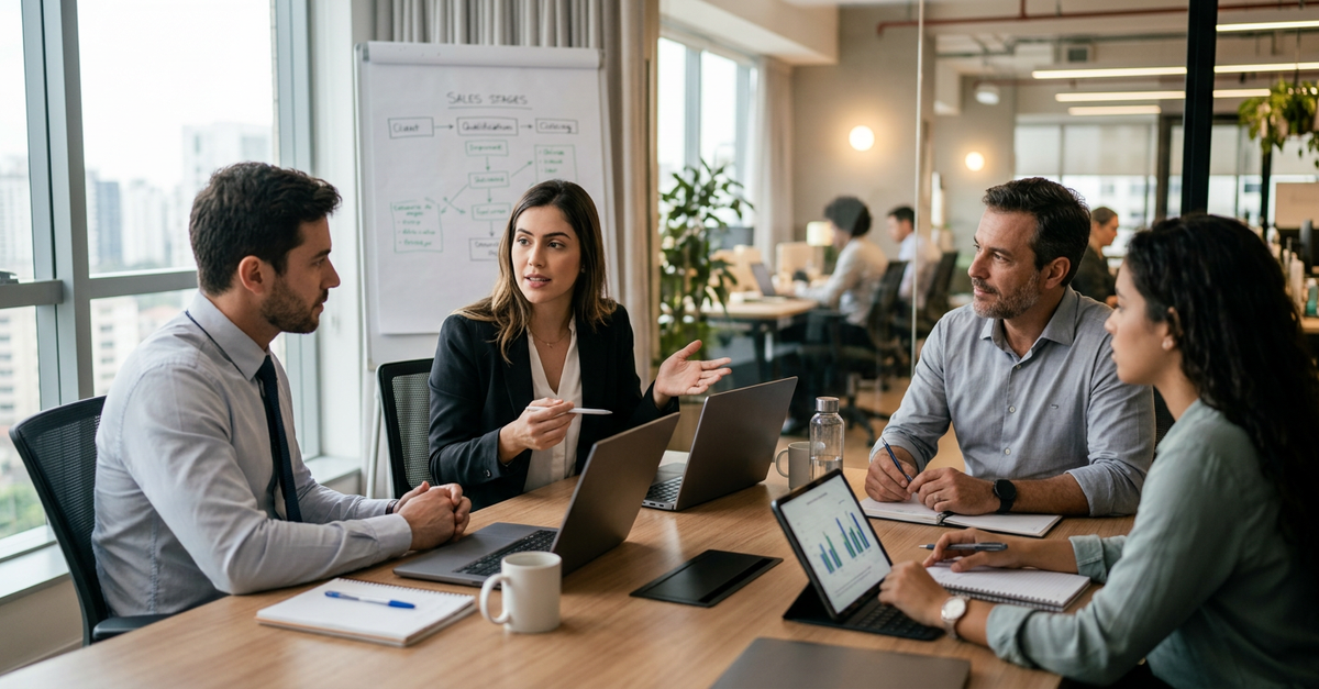 Treinamento de equipe de vendas com metodologia estruturada