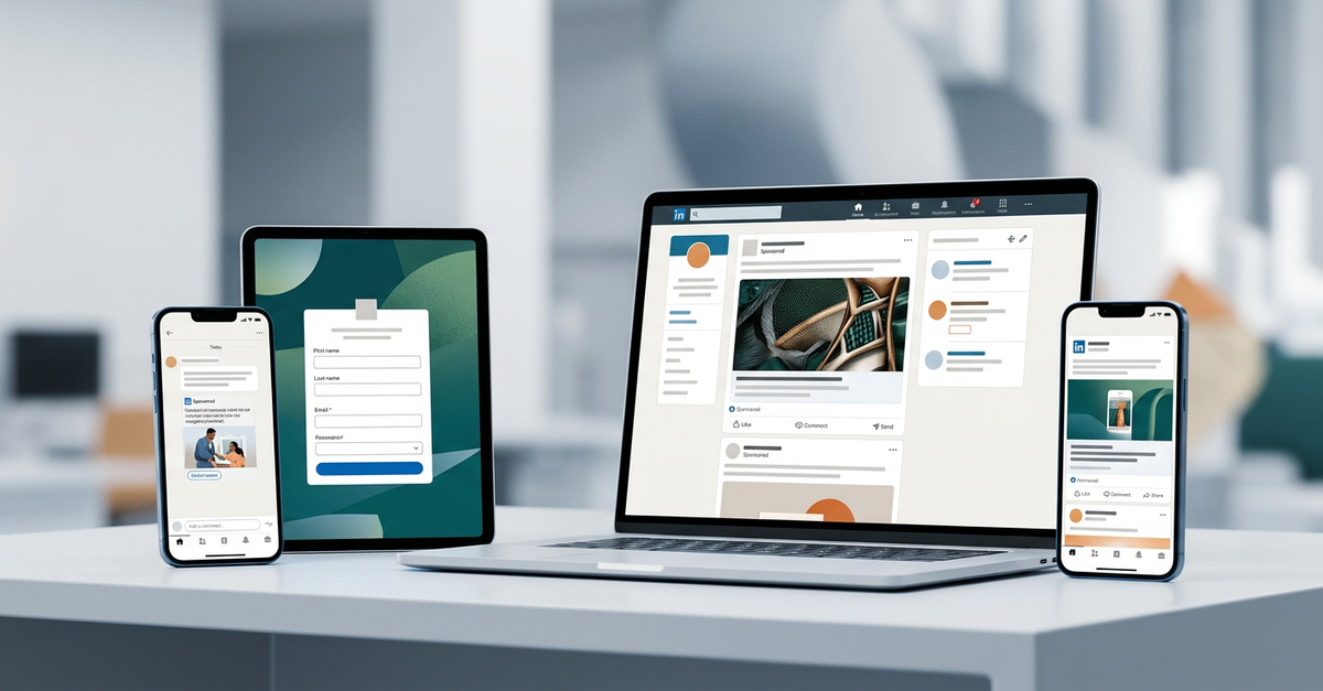 Formatos de anúncio LinkedIn Ads otimizados para geração de leads B2B