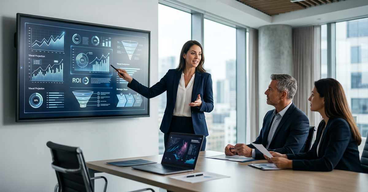 Técnicas de vendas consultivas B2B sendo aplicadas em planejamento estratégico