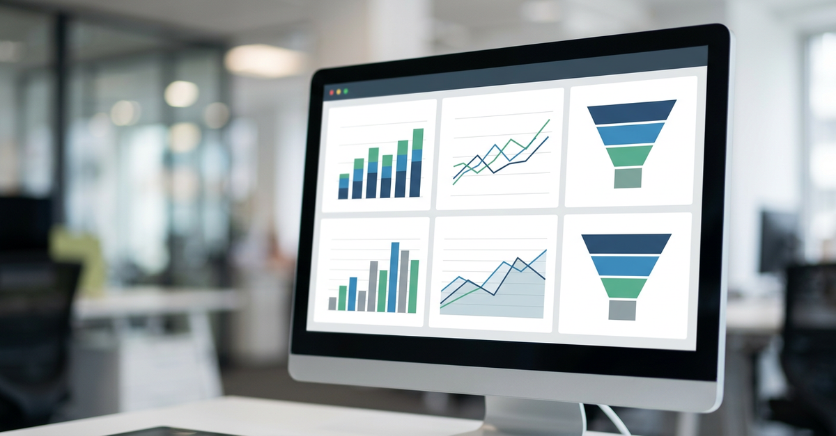 Dashboard de vendas B2B previsíveis com métricas e indicadores