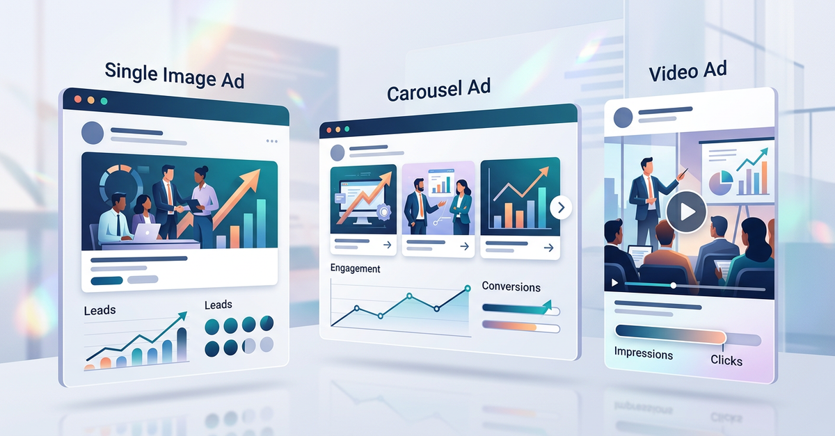 Formatos de anúncios LinkedIn Ads B2B com alta conversão