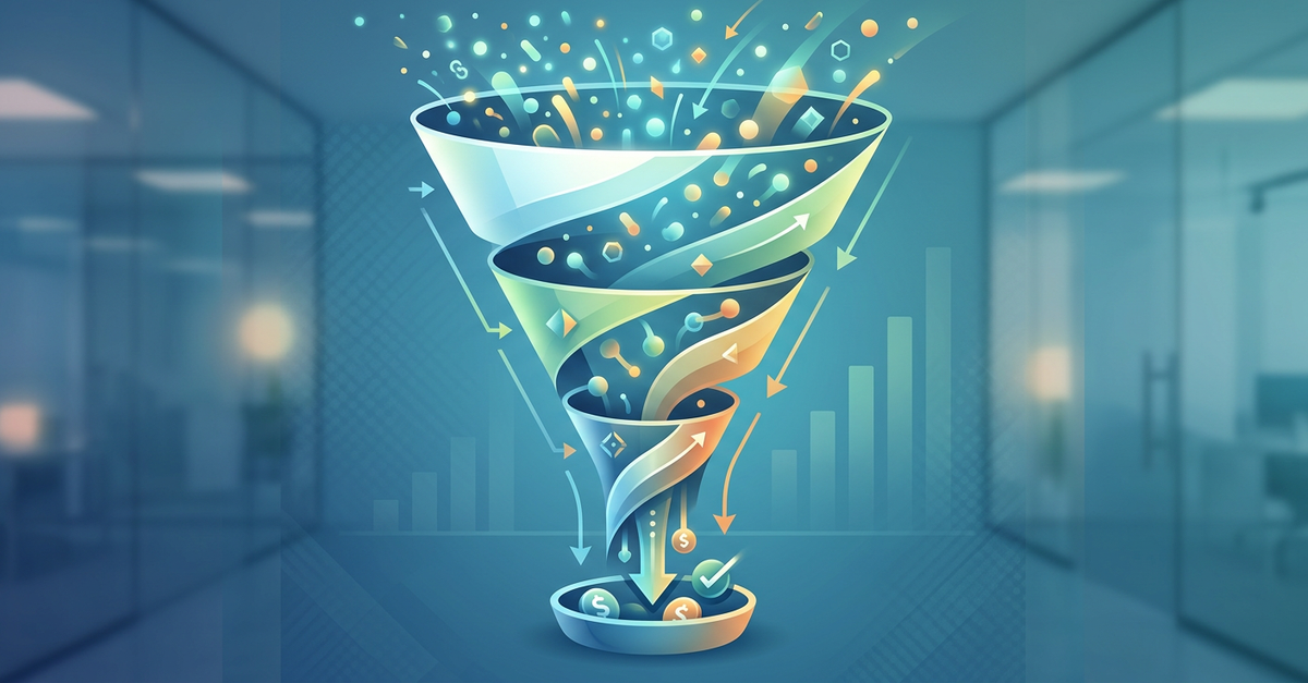 Funil de vendas estruturado para conversão de leads B2B