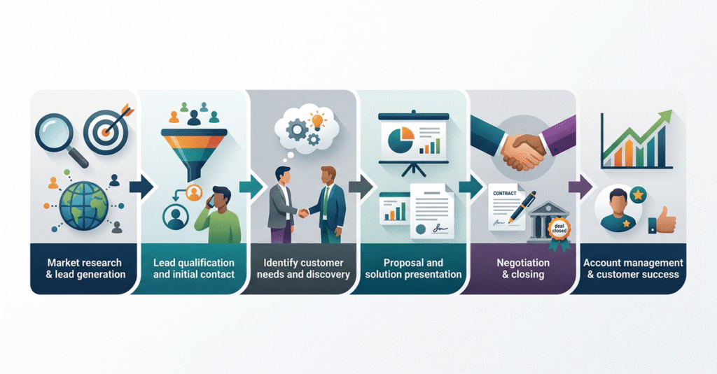 Estruturação de processo comercial B2B com metodologia comprovada