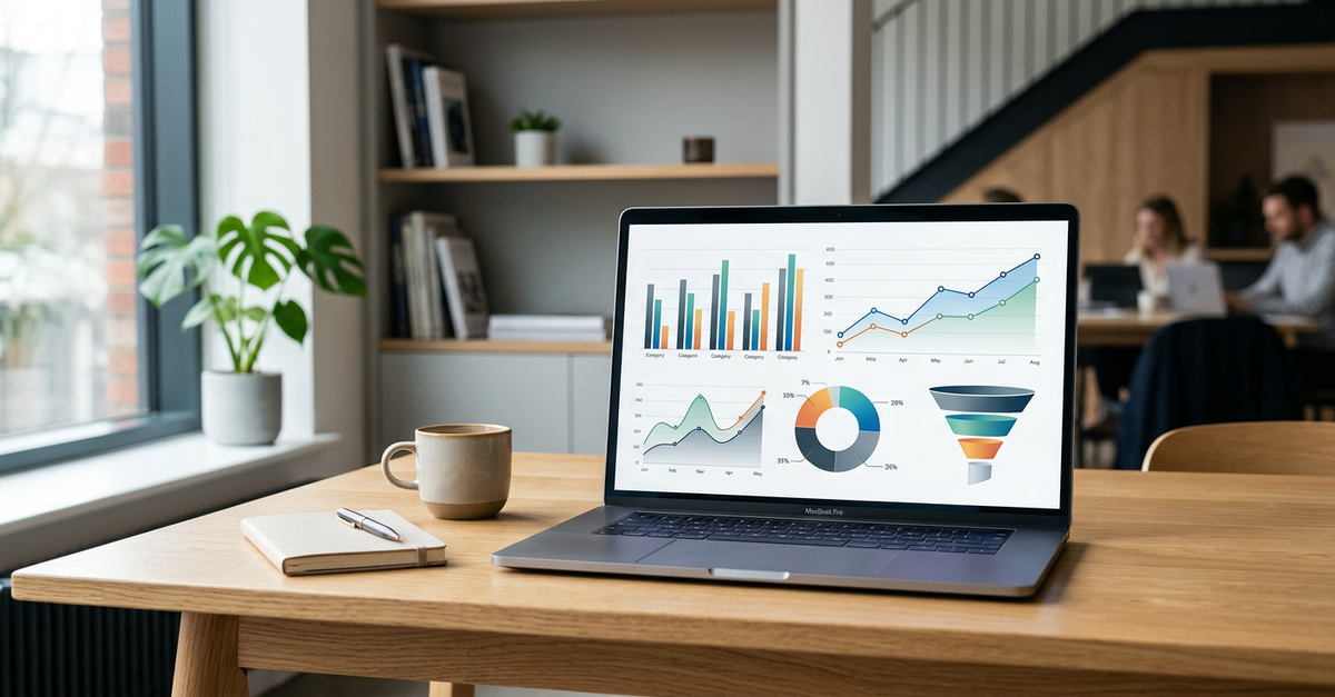 Visualização de dados e métricas de CAC B2B