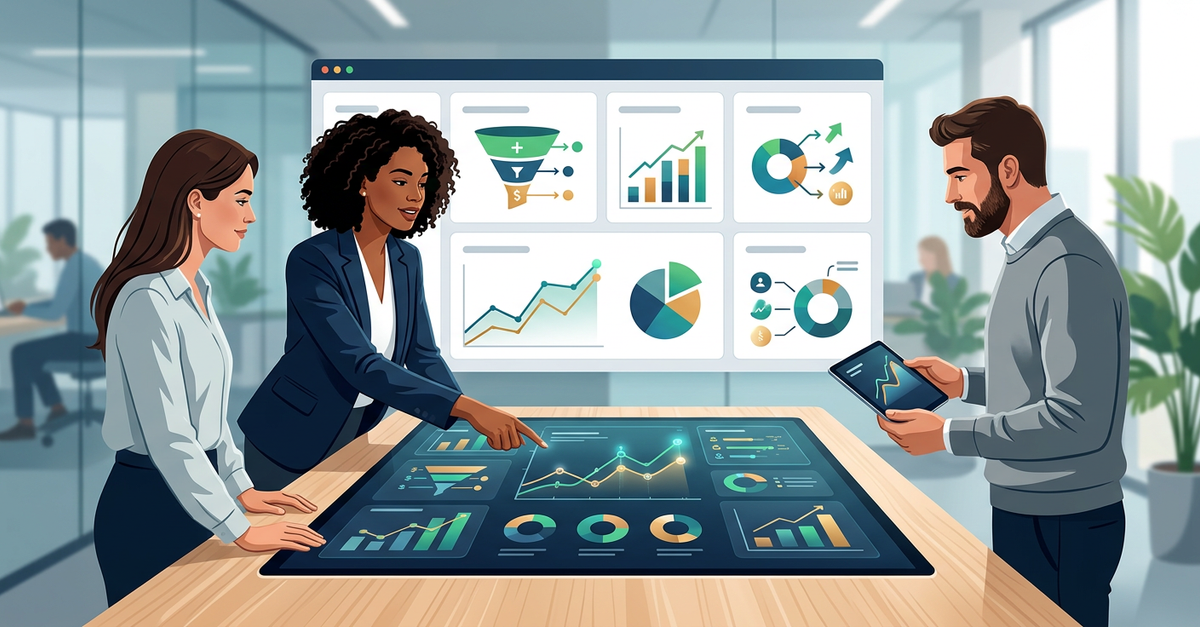 Dashboard de métricas para geração de leads B2B