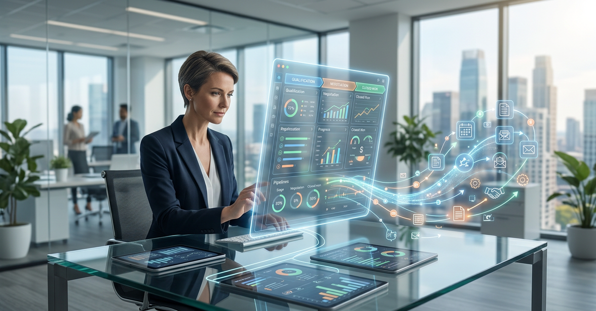 Automação de pipeline comercial B2B com tecnologia avançada