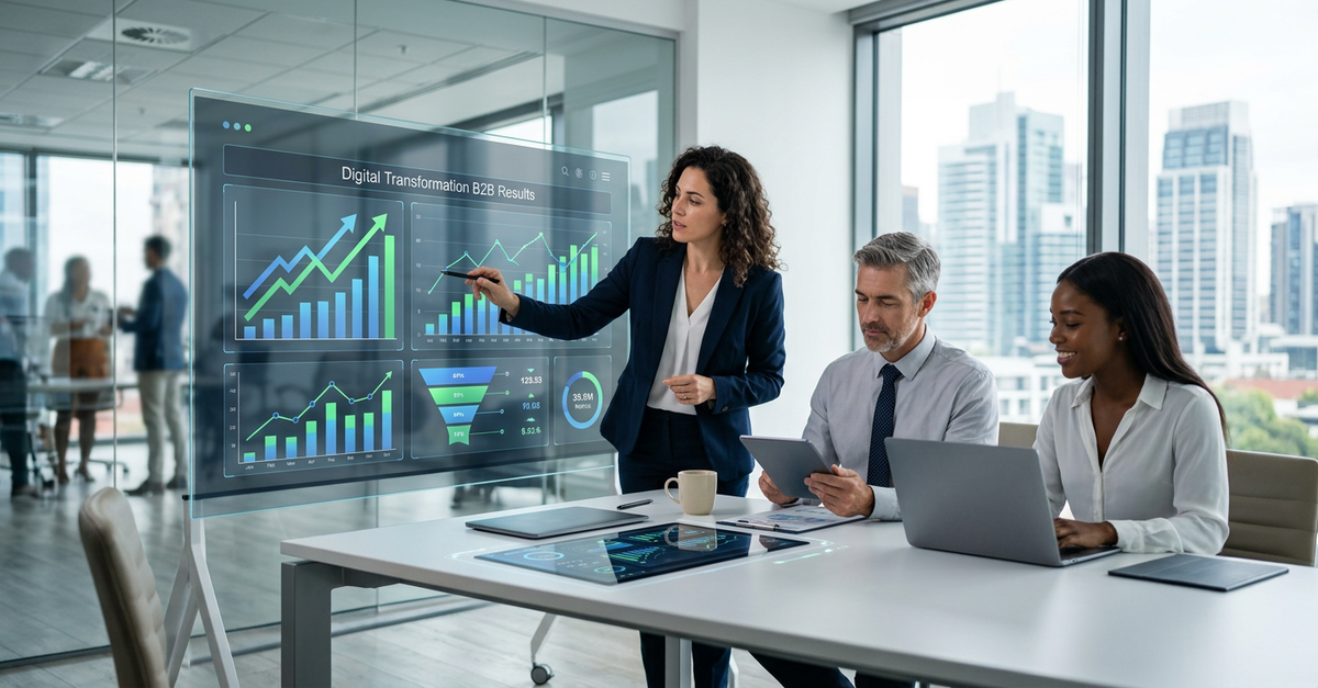 Transformação digital no marketing B2B gerando resultados mensuráveis