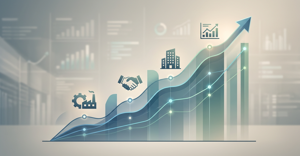 Crescimento de resultados com agência de marketing B2B ao longo do tempo