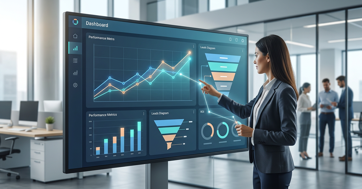 Análise de dados de vendas B2B e ROI mensurável