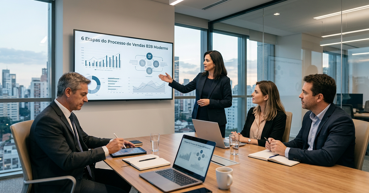 Apresentação consultiva de vendas B2B focada em valor e ROI