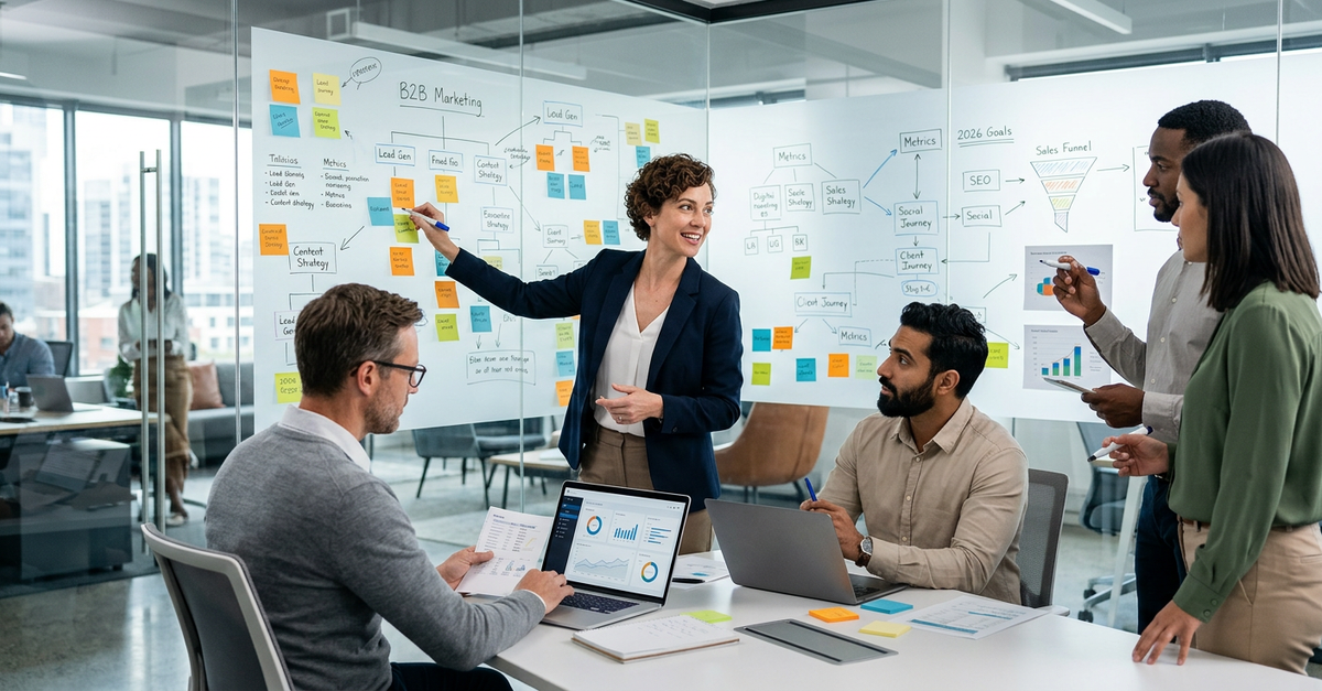 Planejamento estratégico de marketing digital B2B com agência especializada