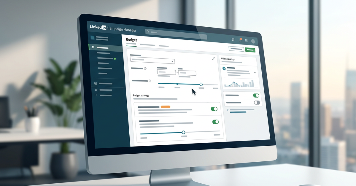 Painel de controle do LinkedIn Ads mostrando custos de campanhas B2B