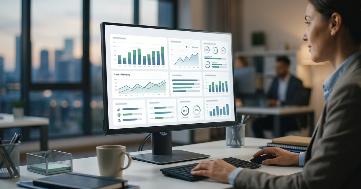 Dashboard de KPIs e métricas de vendas B2B