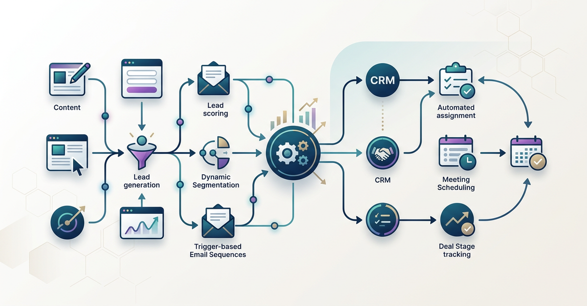 Processos automatizados em agência digital moderna