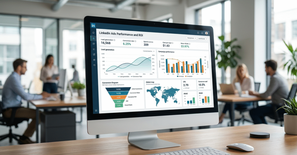 Análise de ROI do LinkedIn Ads para empresas B2B