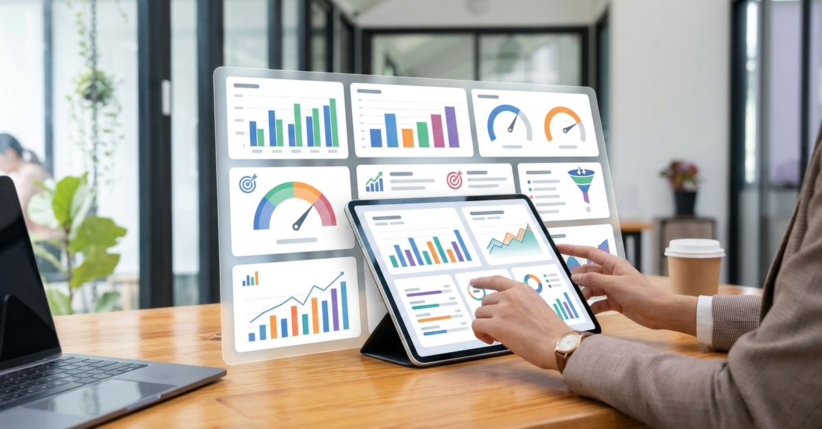 Dashboard de vendas B2B com métricas e KPIs para processo escalável