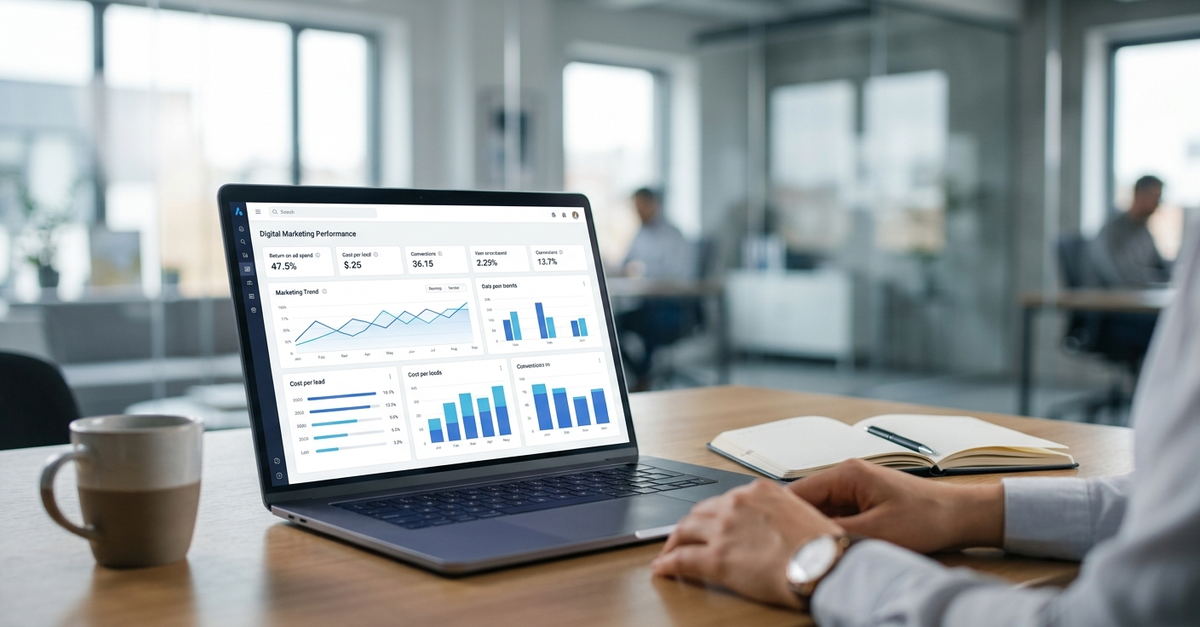 Análise de portfólio de agência de marketing digital com resultados reais