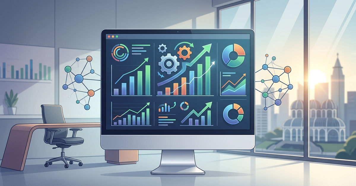 Dashboard de análise de dados de marketing digital com métricas de performance de campanhas