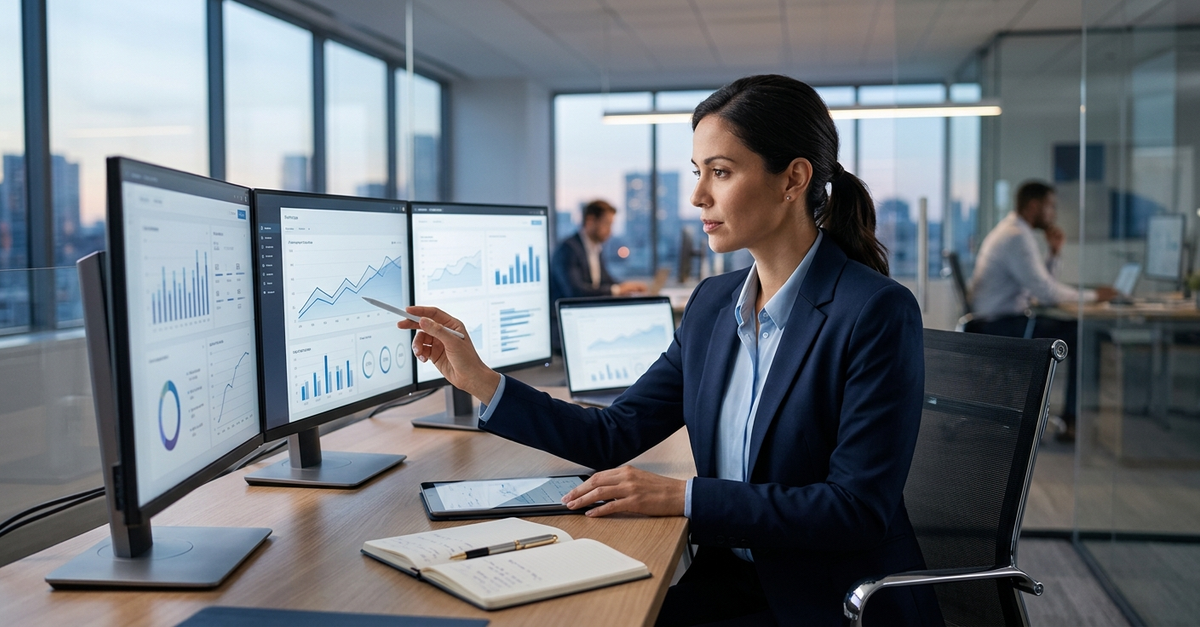 Análise de métricas de tráfego pago B2B com dashboards e relatórios de performance